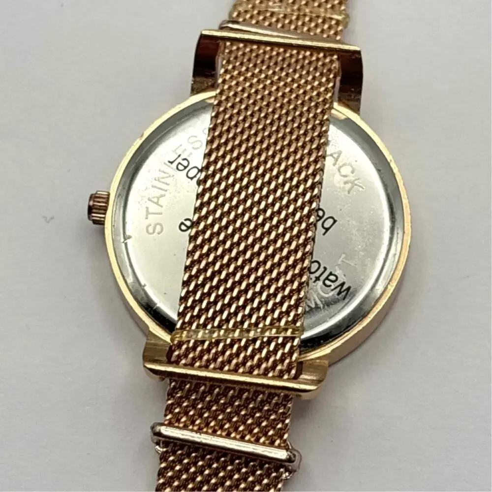 Rose Gold Crystal Watch